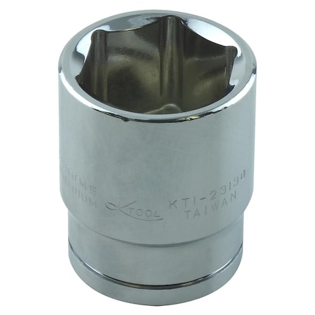 K-Tool International 1/2" Drive, 15/16" SAE Socket, 6 Points, Chrome, Stan, 6 pt., 1/2"Dr, 15/16 KTI-23130